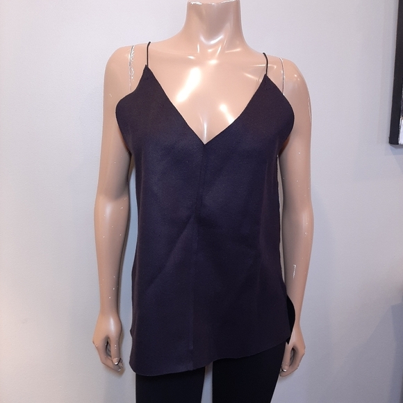 3/$20 Girlish Bagel Felt Cami Top Vneck Spaghetti Strap Relaxed Sleeveless Tank - Picture 2 of 12